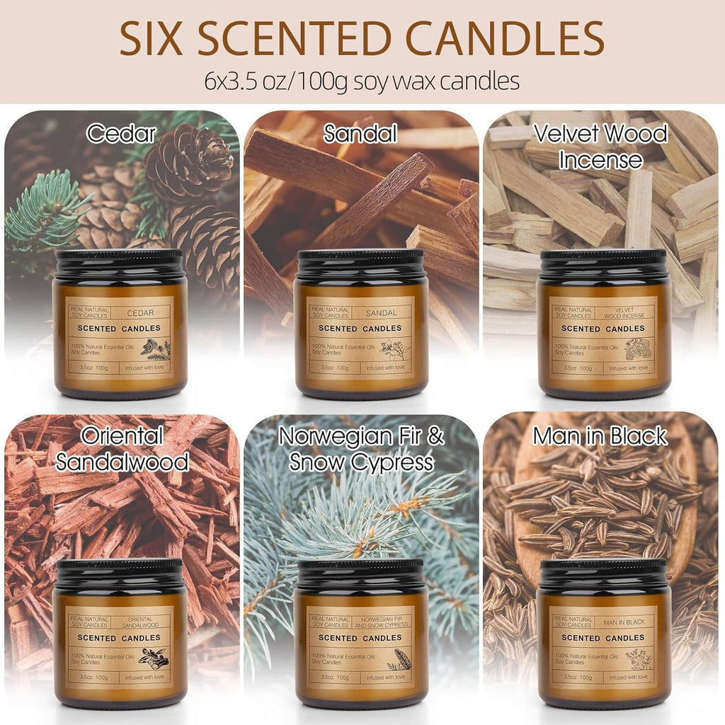 6Pack Scented Candles Set,Candles for Home Scented, Candles Gifts Set