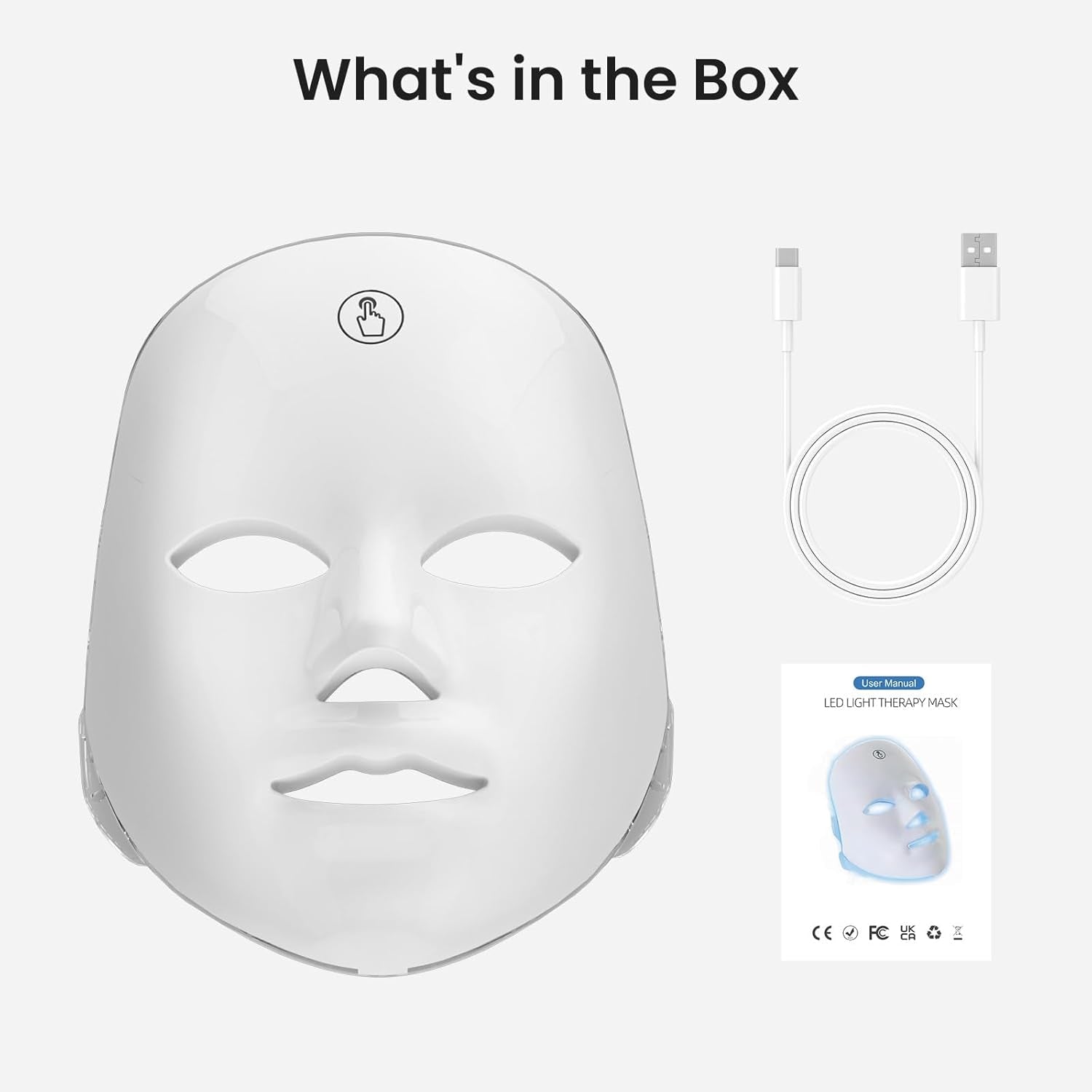 Red Light Mask for Face, 7-1 Colors Red Light Face Mask, Facial Skincare at Home, Cordless, Portable and Rechargeable
