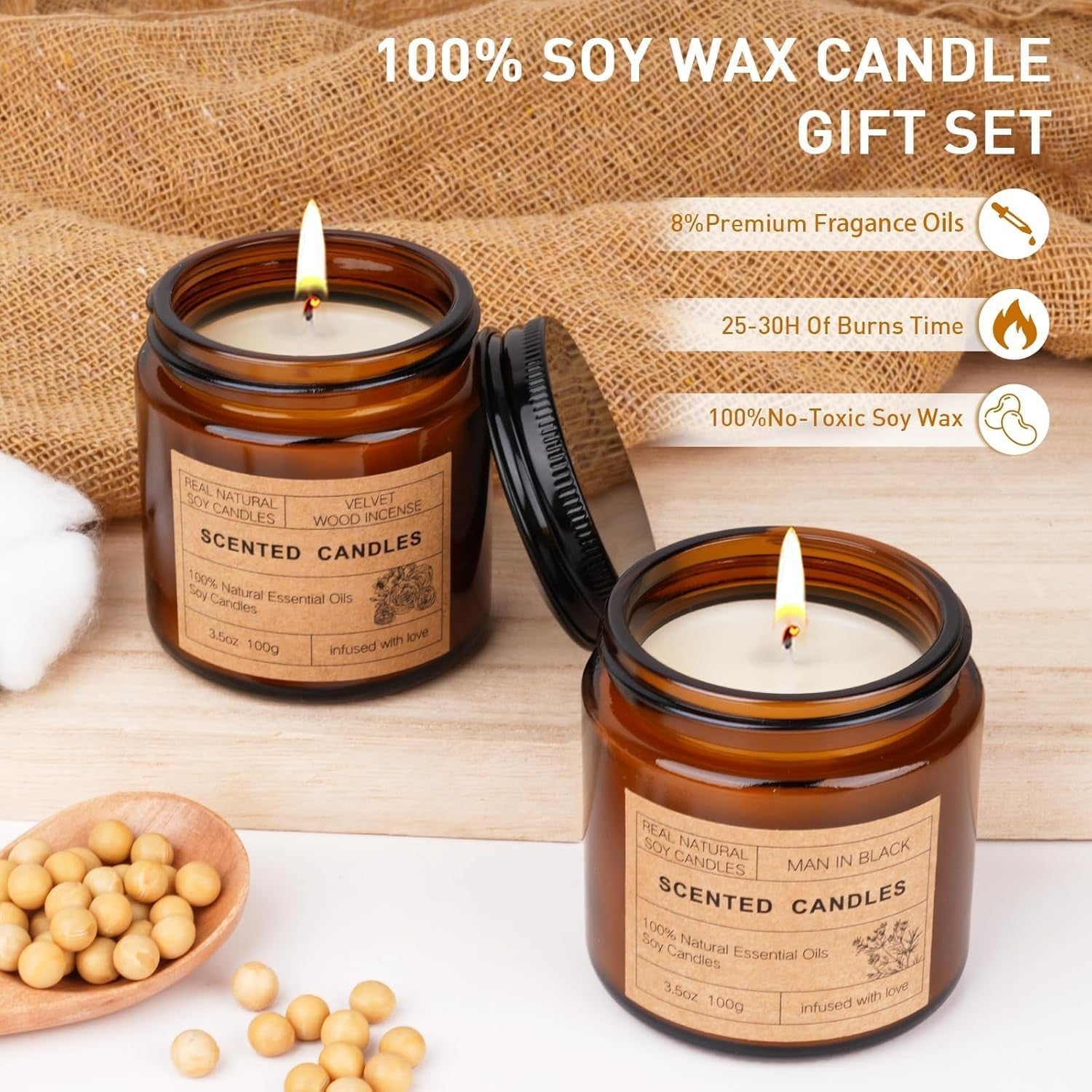 6Pack Scented Candles Set,Candles for Home Scented, Candles Gifts Set