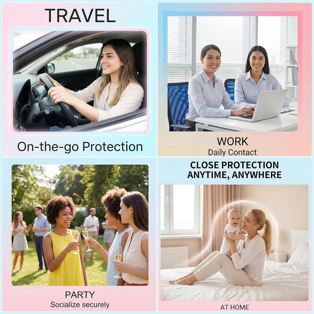 Hand Sanitizer Spray Travel-Size - 5 Pack No-Rinse Spray Hand Sanitizers with Hook Hydrating Portable Hand Sanitizer Travel Spray for Parks, Beaches, Airplanes, 5 Scents