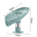 1Pcs Drain Soap Holder Leaf Shape Soap Box Suction Cup Tray Drying Rack for Shower Sponge Container Kitchen Bathroom Accessories