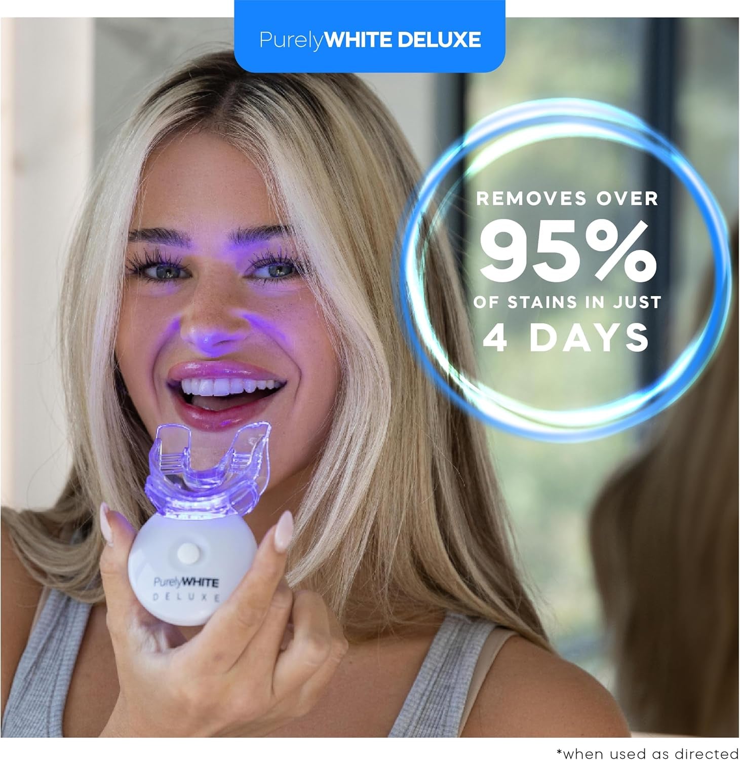 Teeth Whitening Kit, Complete LED Teeth Whitening, 15+ Treatments, (3) 3Ml Whitening Gel Syringes, Whiter Smile in 7 Minutes