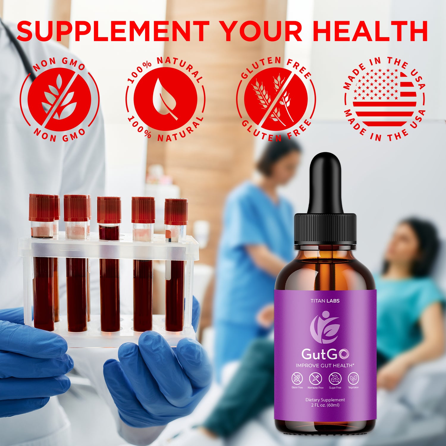 Gut Go Health Supplement - Support for Optimal Digestive Health (2 Pack)