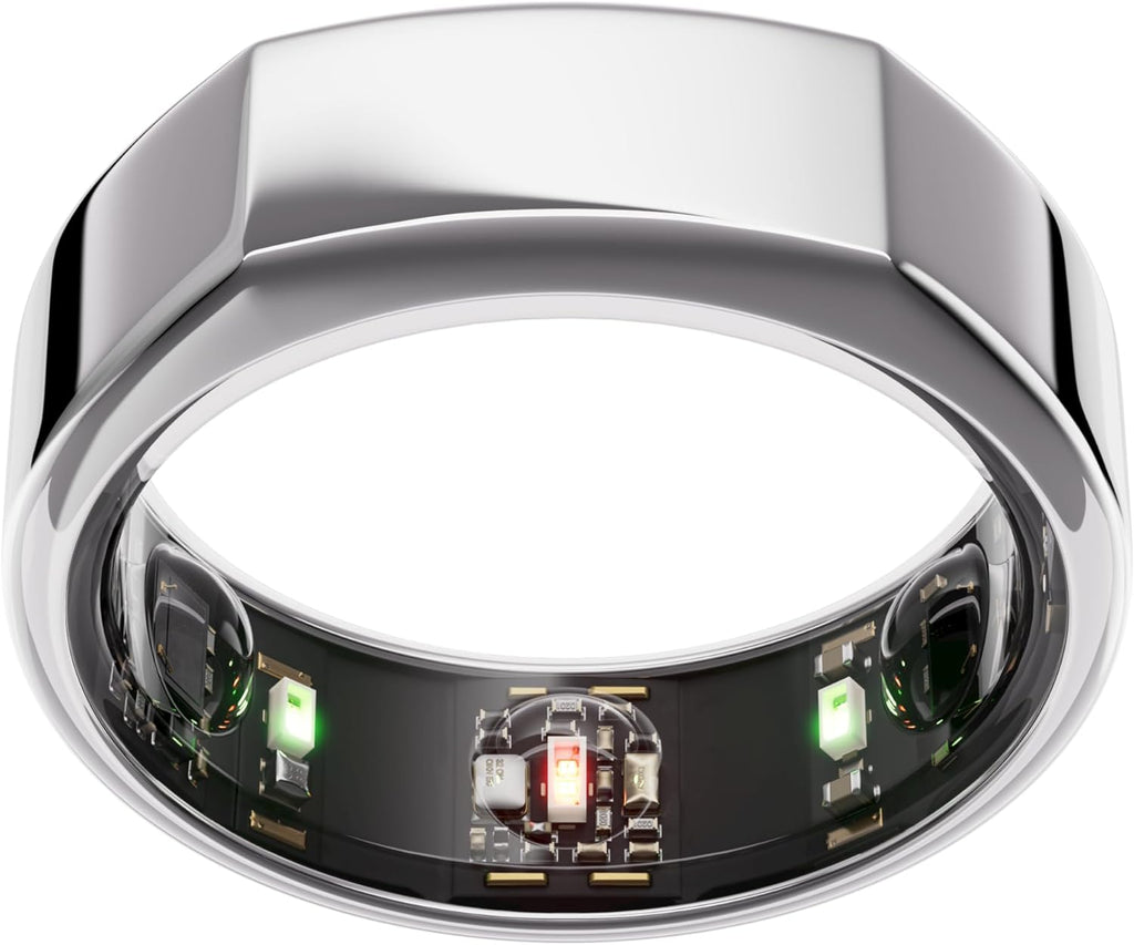 Oura Ring Gen3 Heritage - Silver - Size 7 - Smart Ring - Size First with Oura Ring Gen3 Sizing Kit - Sleep Tracking Wearable - Heart Rate - Fitness Tracker - 5-7 Days Battery Life