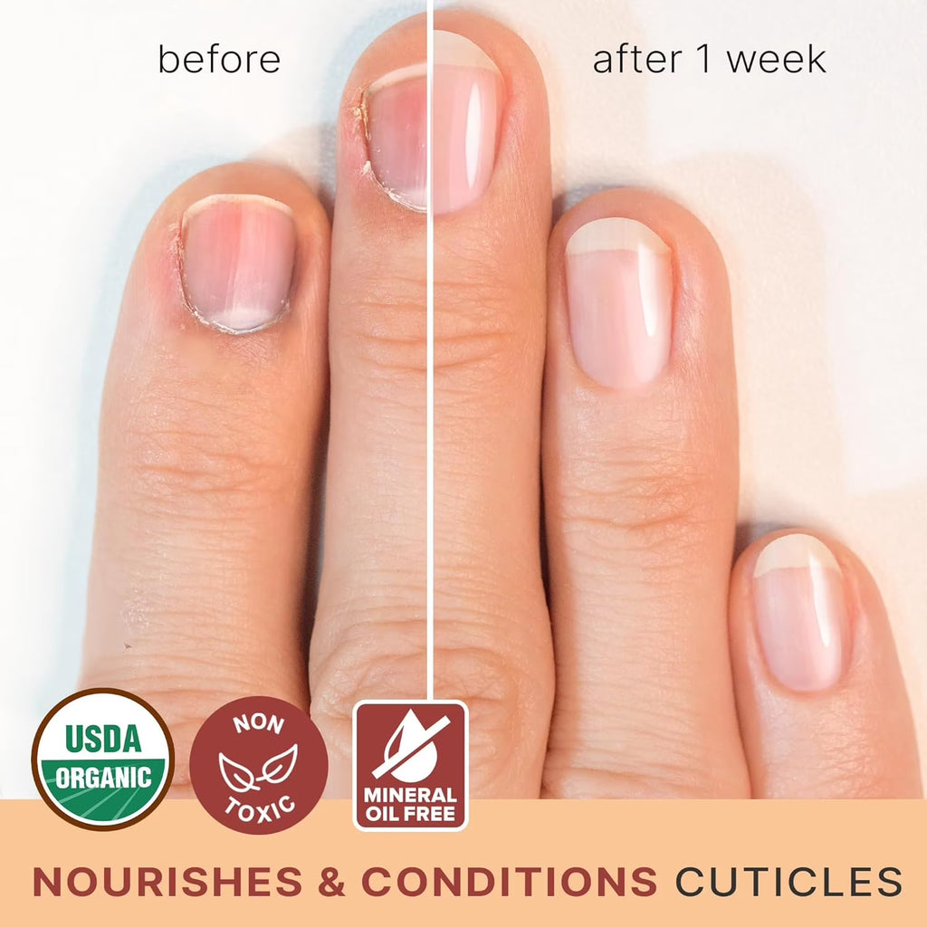 Organic Nail & Cuticle Oil, 0.7 Fl Oz (20 Ml)