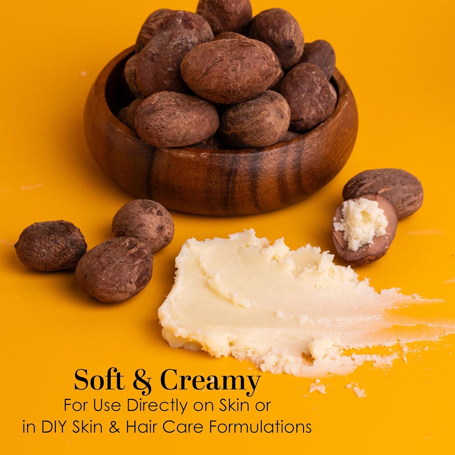 Raw Shea Butter – 100% Pure Unrefined African Shea Butter | Deep Moisturizer for Dry Skin, Hair and Scalp | DIY Body Butter, Lip Balm and Soap Base | Natural Earthy Aroma (1 Lb Block)