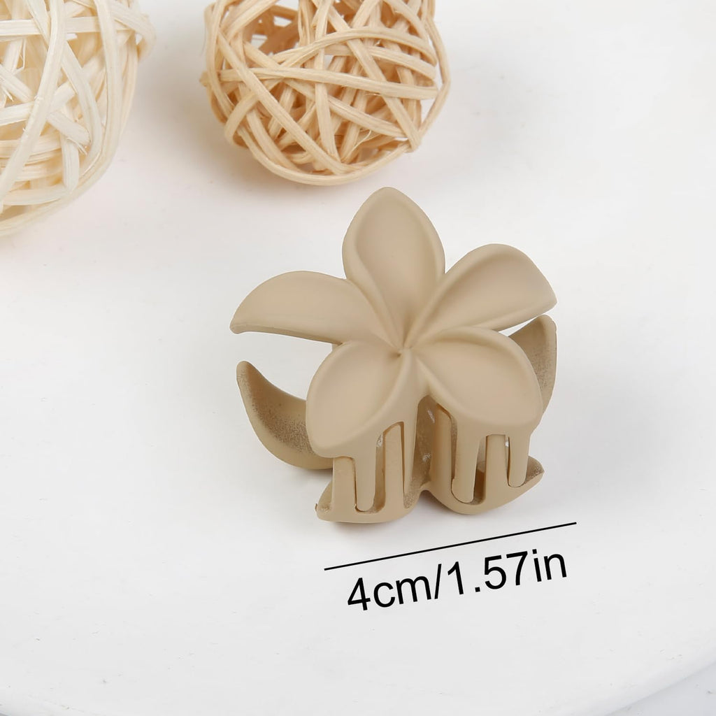 6 Pcs Small Flower Hair Claw Clips for Women, Cute Hair Claw Clips for Womens Hair Hawaiian Flower Non Slip Hair Barrettes Neutral Hair Accessories