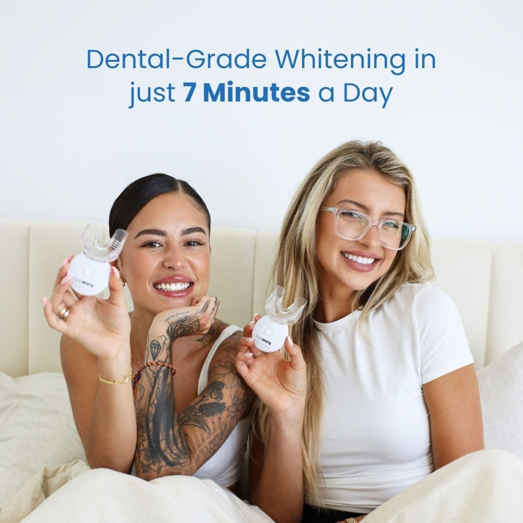Teeth Whitening Kit, Complete LED Teeth Whitening, 15+ Treatments, (3) 3Ml Whitening Gel Syringes, Whiter Smile in 7 Minutes