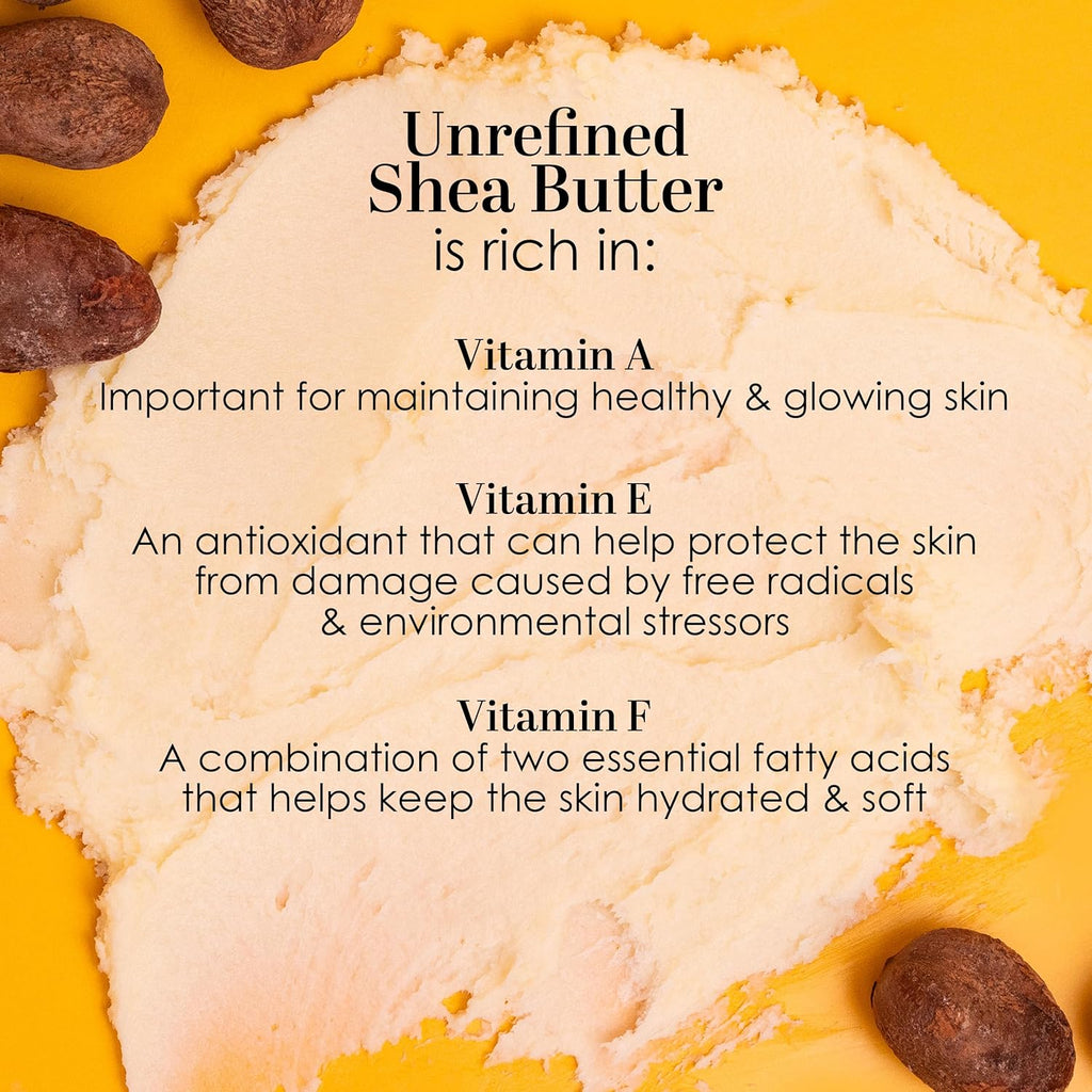 Raw Shea Butter – 100% Pure Unrefined African Shea Butter | Deep Moisturizer for Dry Skin, Hair and Scalp | DIY Body Butter, Lip Balm and Soap Base | Natural Earthy Aroma (1 Lb Block)