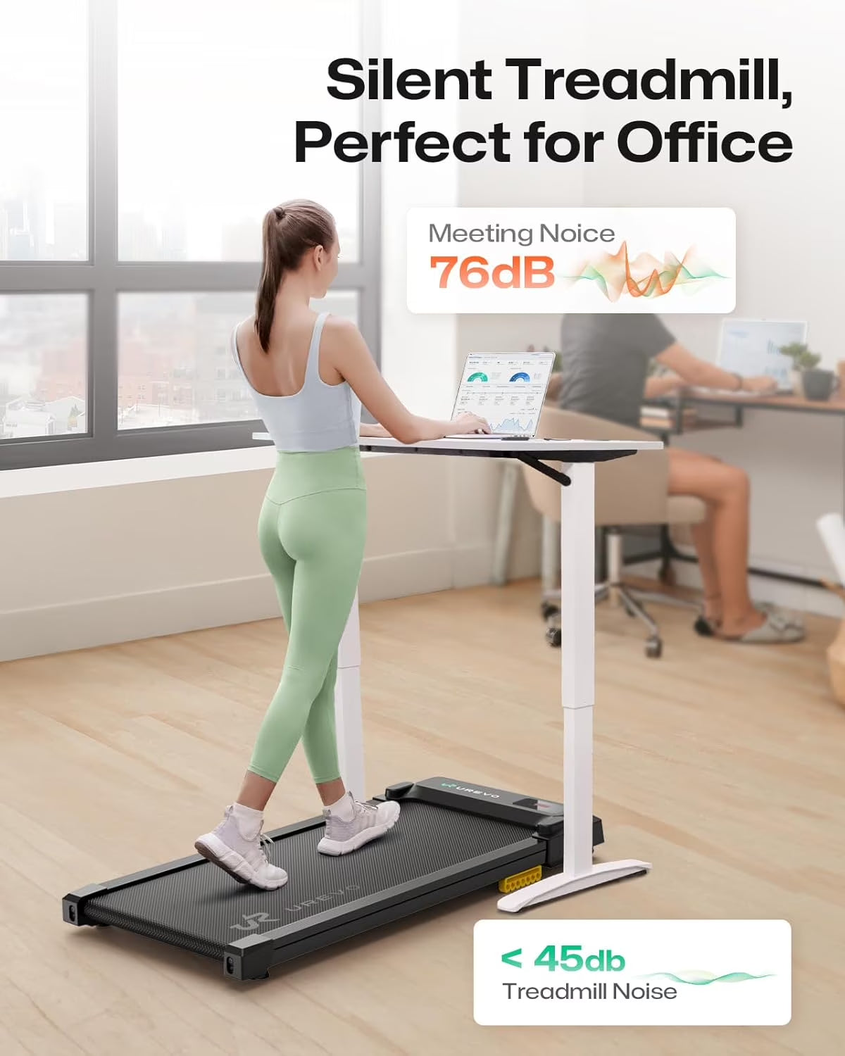 Spacewalk E1L Smart Walking Pad, Compact under Desk Treadmill with Double Shock Absorption, Quiet Operation, Workout APP with Track Insights and MIIT Mode, Remote or APP Control for Home Office