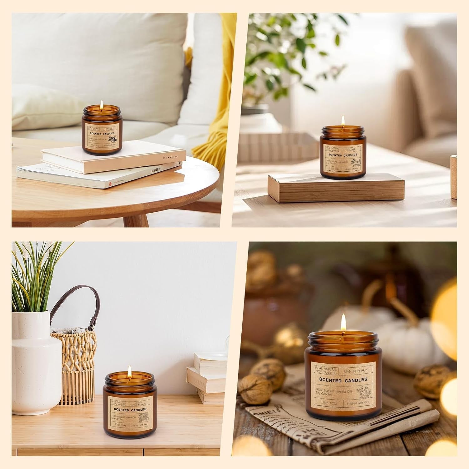 6Pack Scented Candles Set,Candles for Home Scented, Candles Gifts Set