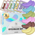 Variety under Eye Patches (30 Pairs) - Eye Mask for Dark Circles, Puffy Eyes & Wrinkles - 6 Varieties with Hyaluronic Acid, Green Tea, Rose, 24K Gold, Retinol, Collagen & Caffeine