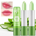 2 Pack Aloe Vera Lipstick, Long Lasting Nutritious Lip Balm Lips Moisturizer Magic Temperature Color Change Lip Gloss
