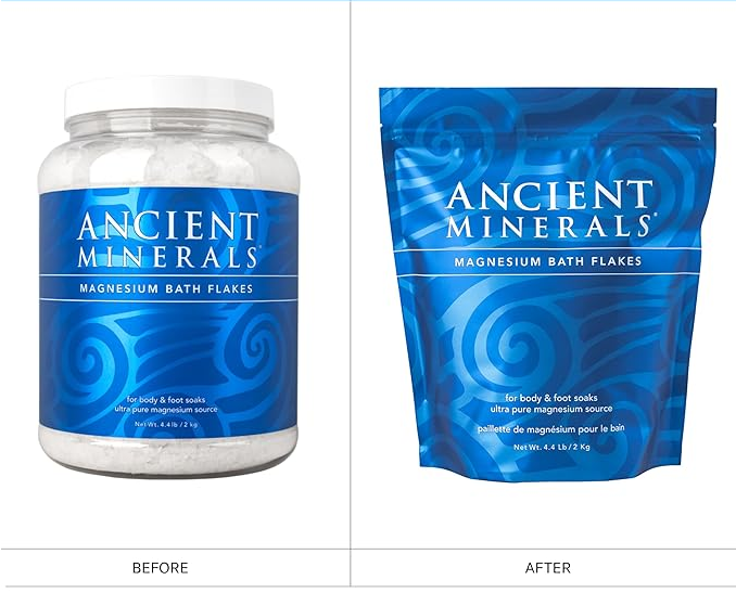Magnesium Bath Flakes - Bathing Alternative to Epsom Salt - Soak in Natural Salts - High-Absorption Efficiency for Relaxation, Wellness & Muscle Relief (4 .4 Lb)