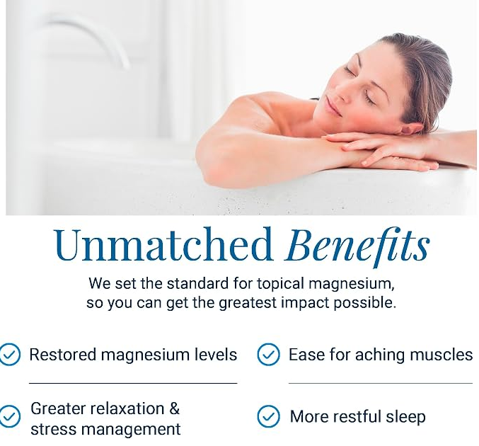 Magnesium Bath Flakes - Bathing Alternative to Epsom Salt - Soak in Natural Salts - High-Absorption Efficiency for Relaxation, Wellness & Muscle Relief (4 .4 Lb)