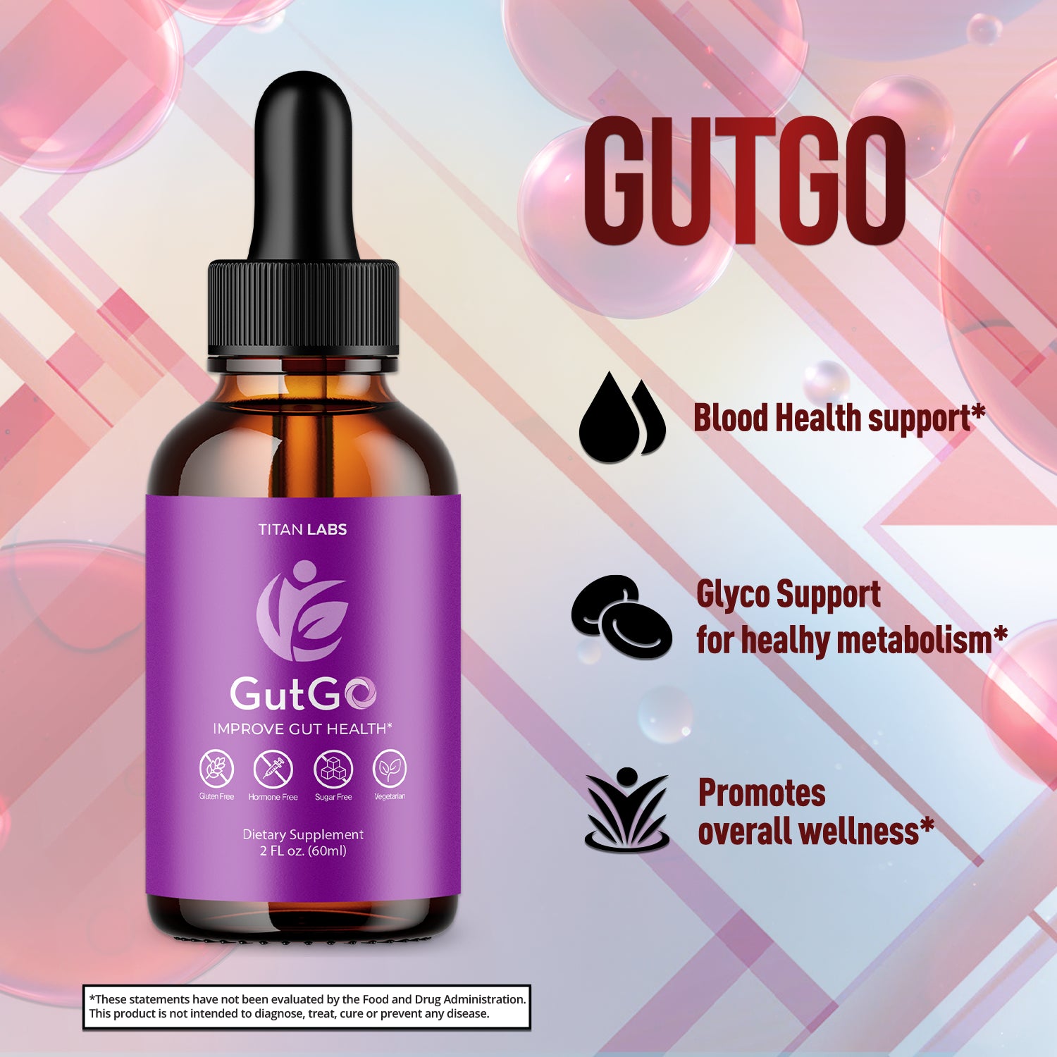 Gut Go Health Supplement - Support for Optimal Digestive Health (2 Pack)