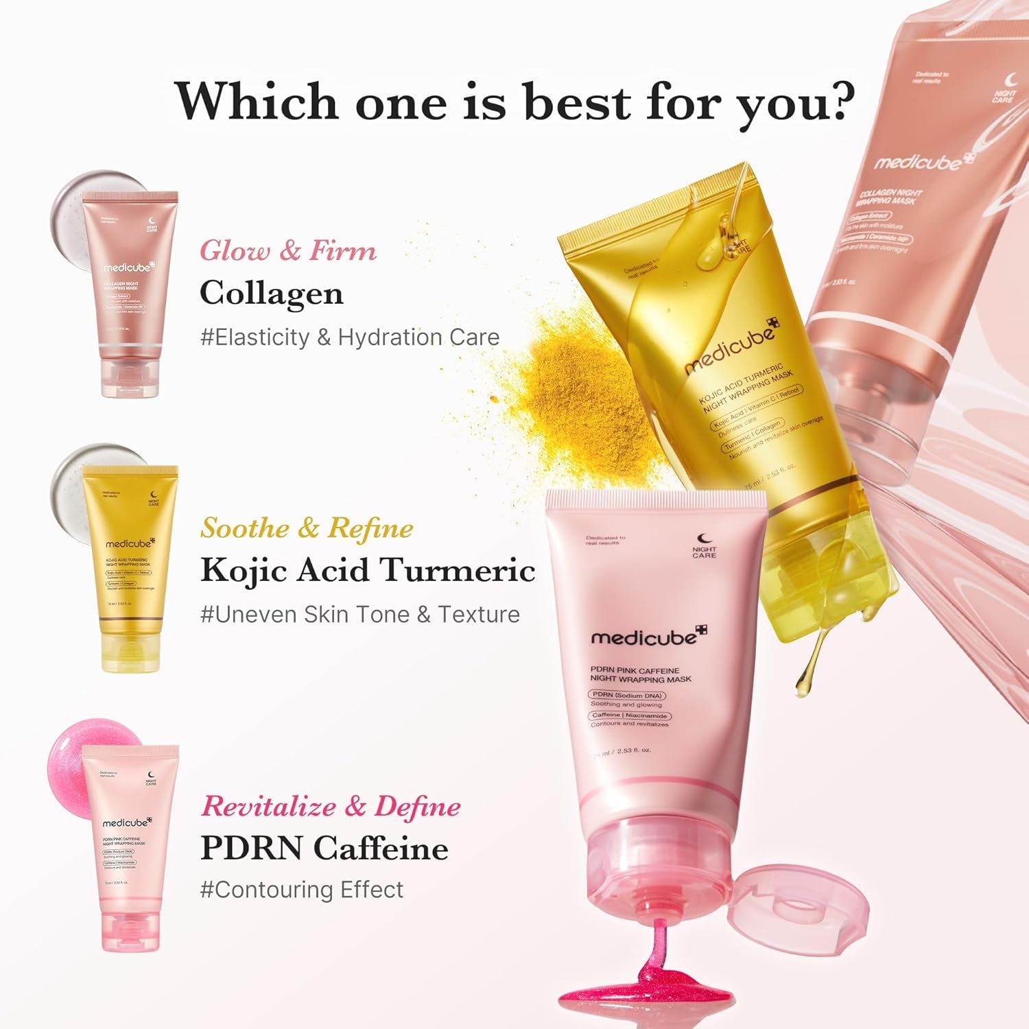 Wrapping Mask Collagen Overnight Peel off Facial Mask | Elasticity & Hydration Care, Reduces Sagging & Dullness | Hydrolyzed Collagen for Glowing Skin | Korean Skin Care, 2.53 Fl.Oz