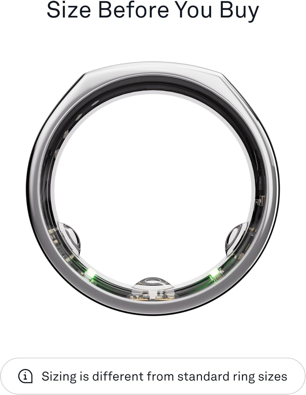 Oura Ring Gen3 Heritage - Silver - Size 7 - Smart Ring - Size First with Oura Ring Gen3 Sizing Kit - Sleep Tracking Wearable - Heart Rate - Fitness Tracker - 5-7 Days Battery Life