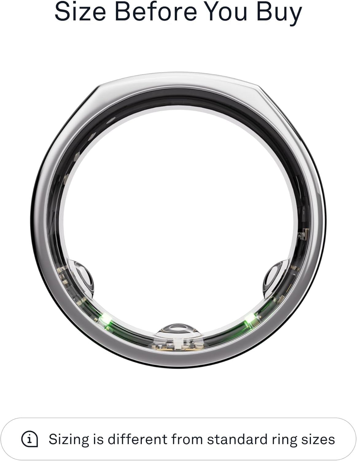 Oura Ring Gen3 Heritage - Silver - Size 7 - Smart Ring - Size First with Oura Ring Gen3 Sizing Kit - Sleep Tracking Wearable - Heart Rate - Fitness Tracker - 5-7 Days Battery Life