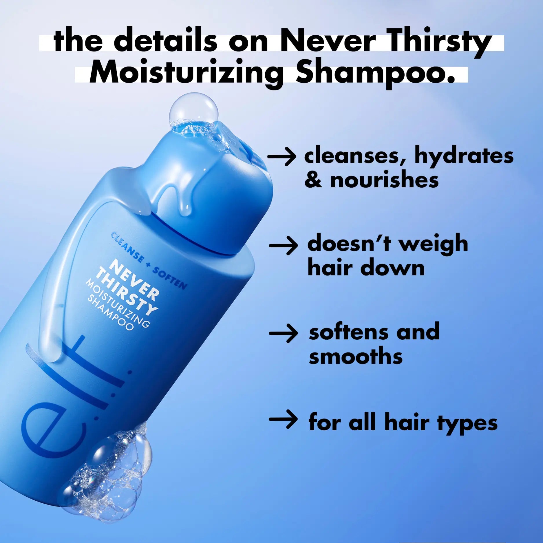 Frizz to Rizz Haircare Trio: Hydrate + Smooth + Repel Frizz for Every Hair Type (Shampoo + Conditioner + Anti-Frizz Styling Spray)