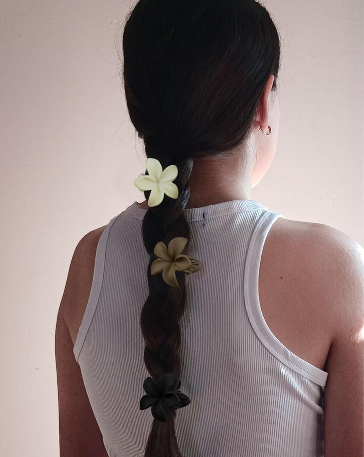 6 Pcs Small Flower Hair Claw Clips for Women, Cute Hair Claw Clips for Womens Hair Hawaiian Flower Non Slip Hair Barrettes Neutral Hair Accessories