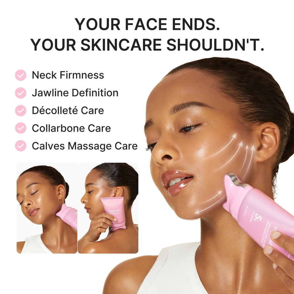 [NEW] [Medicube] PDRN Collagen Gua Sha Neck Wrinkle Cream | Built-In Gua Sha Massager with Volufiline 5% + PDRN | Firming, Contour Care for the Look of Fine Lines, Jawline, Neck, Décolleté | Massage Cream | Korean Skincare