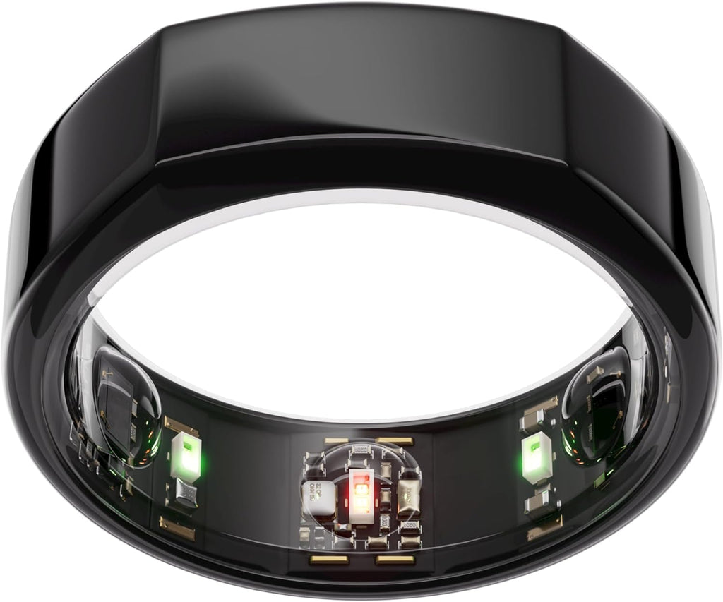 Oura Ring Gen3 Heritage - Black - Size 8 - Smart Ring - Size First with Oura Ring Gen3 Sizing Kit - Sleep Tracking Wearable - Heart Rate - Fitness Tracker - 5-7 Days Battery Life